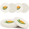 Earndodo Round Lemon Woven Drink Coasters, 5 Inches Cotton Rope