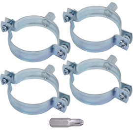 SKIR'CO (4 pcs) Pipe Brackets for 60-64 mm Pipes, Pipe Clamps, Pipe Supports for Wall and Ceiling Mounting