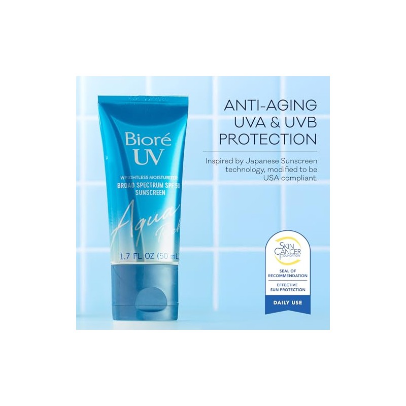 Bioré UV Aqua Rich SPF 50, Humectante Diario y Protector