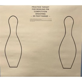 U.S. Target (100 PACK) 25 Foot Practice Target for Bowling Pin Competition Shooting, 21x24"