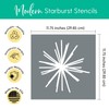 Large Starburst Wall Art Stencils ? Set of 3 Reusable