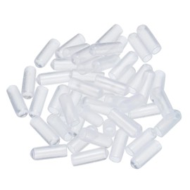 QUARKZMAN Pack of 50 Rubber End Caps 6 mm (1/4 Inch) ID Vinyl PVC Round Tube Bolt Cap Cover Protectors for Screw Thread Clear