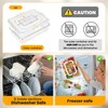 (2Pcs)Divided Serving Tray with Lid,Snackle Box Container with Lid,Snack Box