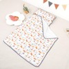 Toddler Nap Mat with Removable Pillow & Soft Minky Blanket,