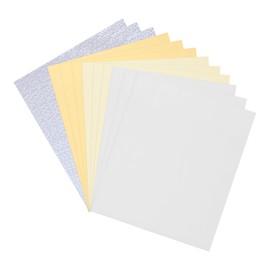 QUARKZMAN Pack of 200 Toner Reactive Film, Deco Foil Transfer Sheets, 8.5 x 11 Inches, A4 Hot Foil Paper for Laser Printers, Scrapbooking, Heat Transfer, Light Gold/Matte Gold/Silver Crystal/Silver