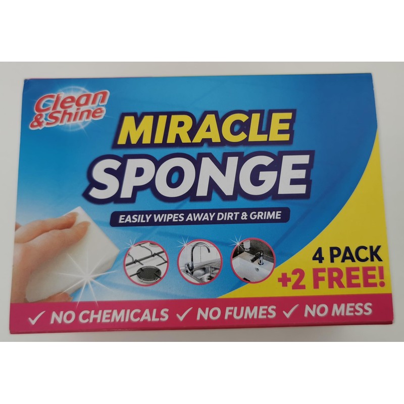Miracle Cleaning Sponge – 12 Pack, White – Multipurpose Dirt