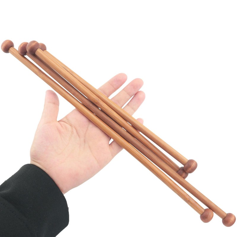 ITROLLE 1 Pack Round Sandalwood Decorative Transfers Hanging Rods Bamboo