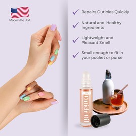 C CARE C CARE Vanilla & Sugar Roll-On Cuticle Oil | Natural Revitalizing Hydrating Nail Oil | Repaires Cuticles Overnight | For Damaged Skin And Thin Nails | Paraben Cruelty Free Formula | 10ml