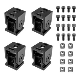 KLAK 20 Joint Joint Angle Connector Groove 6 for Aluminium Profile 20 Pieces Black Pack of 4