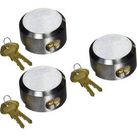 Candado de remolque de disco con cerradura similar con llave de 3 piezas 2 7/8"