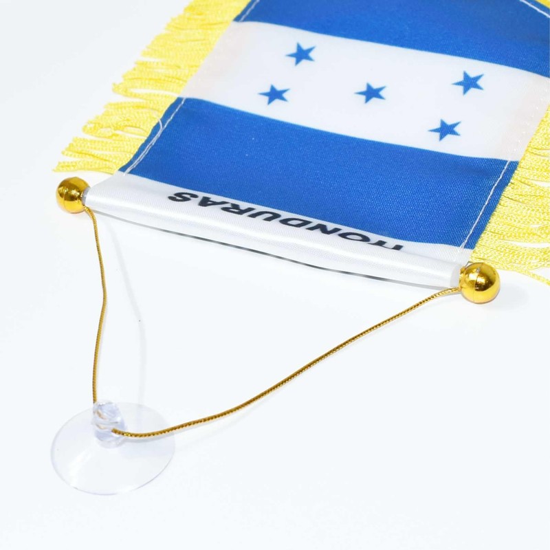 Honduras Hanging Flag with Suction Cup Double Sided Mini 4x6