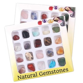 YISHUI HP0125 Gemstone Natural Mineral Set, Mineral Specimens, Crystal Stone, Power Stone, 20 Types