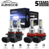 AUIMSOCO 4x 9005+H11 LED Headlight Combo High Low Beam Bulbs