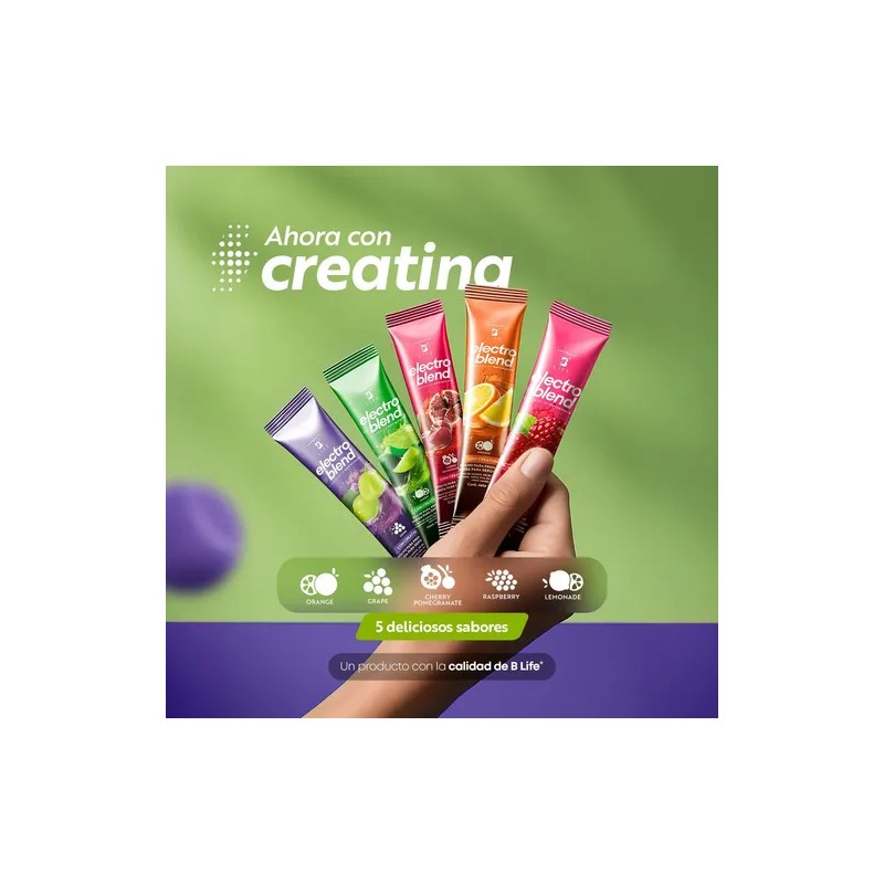 Electrolitos Creatina 45 Sobres Electroblend Creatine B Life