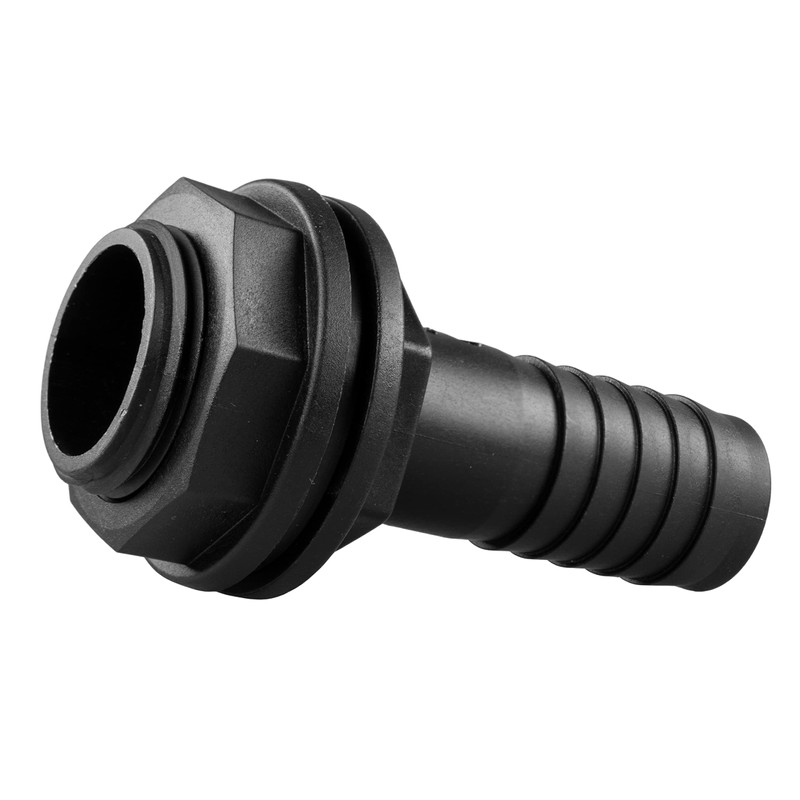 Water butt/rain barrel/water storage tank barbed hosetail for overflow/outlet,1/2"-2" options