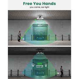 Craftersmark Motion Sensor Garage Light, 300W Motion Sensor Light Indoor,Deformable Garage Lights Ceiling LED,30000LM Super Bright Motion Activated LED Shop Light for Stairway,Basement 2Pack