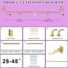 Brass Disc Curtain Rods, 28-48 Inches Window Curtain Rod,Adjustable Room