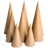 KEAGAN 9PCS Paper Mache Cones Open Bottom Extra Thick Cardboard