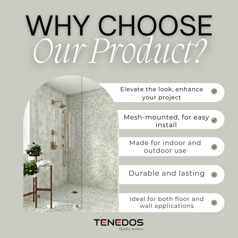 Tenedos HTC252 Verdant Harmony Marble Mosaic Tile