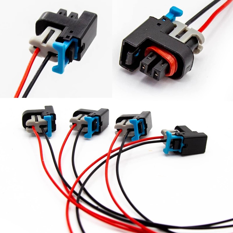 ZUDKSUY Conector inyector de combustible, 8 unidades (longitud del cable: