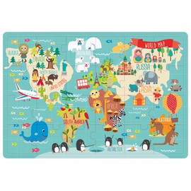 APLI apli14550 World Map Design von Martina Hogan Puzzle (24)