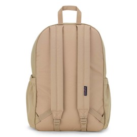 JanSport Lounge Pack – Large Main Compartment, Dual Water Bottle Pockets, Front Drawcord Pocket, Padded Laptop Sleeve, Travertine