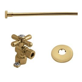 Kingston Brass KTK102P Trimscape Toilet Supply Kit, Polished Brass 20 x 2.25 x 2.13