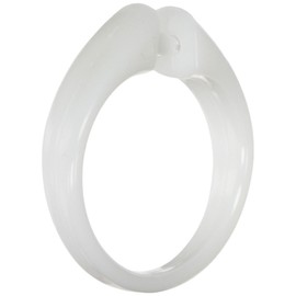 Carnation Home Fashions "Snap Plastic Shower Curtain Hooks, Frosty Clear