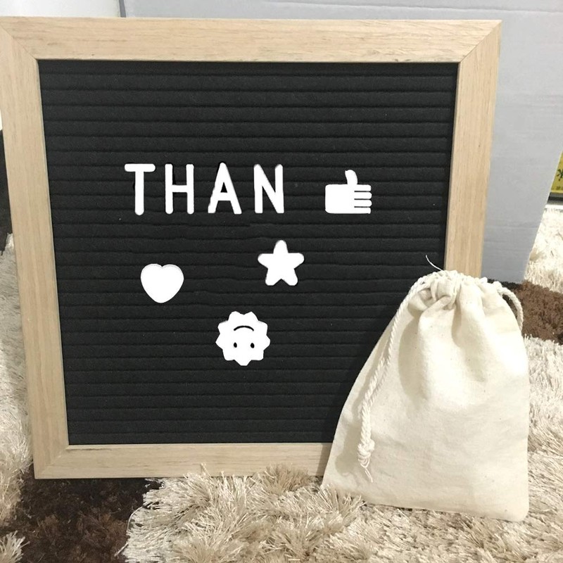 CKANDAY 400 Characters White Letter Set for Interchangeable Felt Boards,