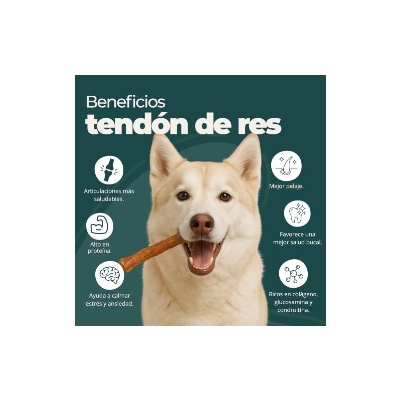 Premios - Tendones de Res Libre Pastoreo - Masticable 100%