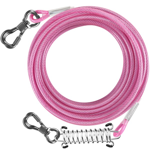 Tresbro Dog Tie Out Cable, 20FT Runner Cable with Swivel