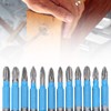 SeonFook 12pcs Blue Leather Cross Driver Bits Alloy Steel PZ1,
