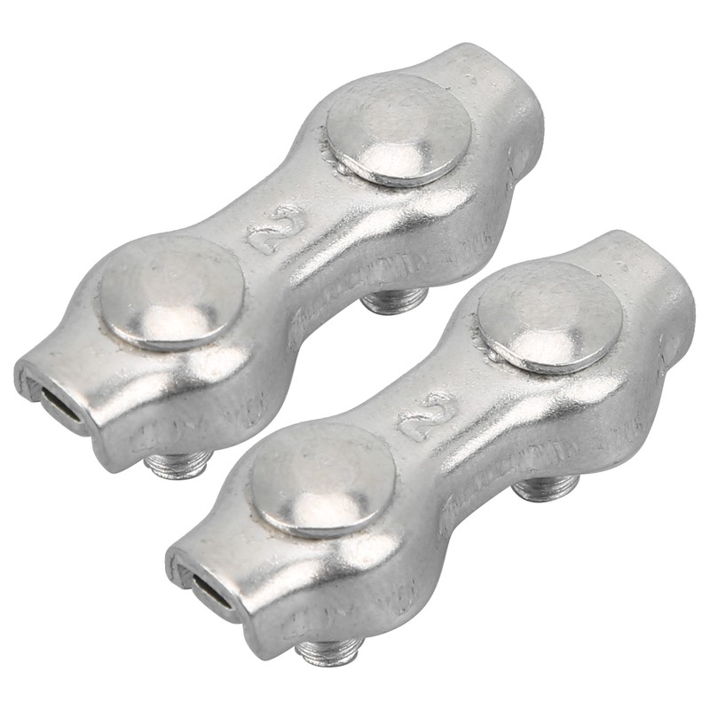 18pcs M2 Duplex Wire Rope Clip Cable Clamps Stainless Steel