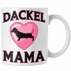 Trendation - Dackel Mama Tasse Geschenk Frauen Dackel-Besitzerin (Weiß)