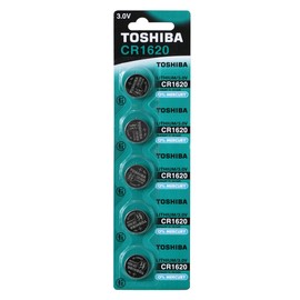 Toshiba CR1620 3V Lithium Coin Cell Battery Pack of 5