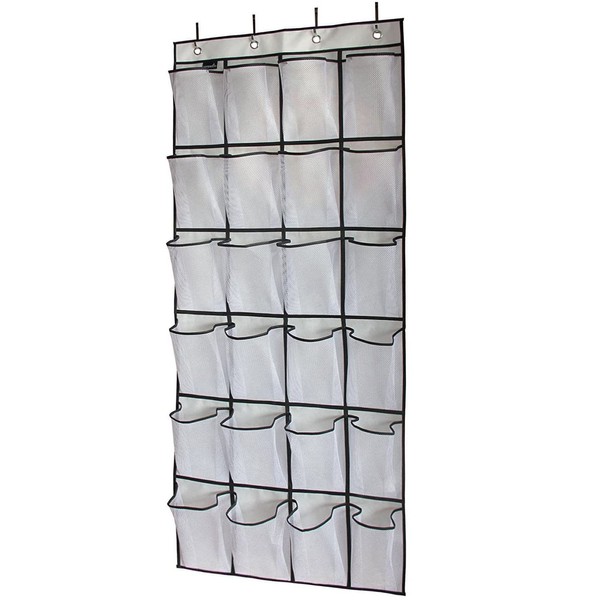 over the Door Shoe Organizer, 24 Mesh Pockets over the