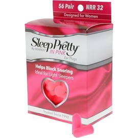 HEAROS Sleep Pretty in Pink, 56 pares, NRR 32, espuma de poliuretano, tamaño pequeño, rosa (5600)