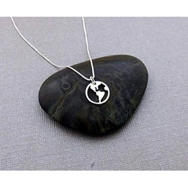 Graduation Gift for Her | World Necklace | Sterling Silver Necklace