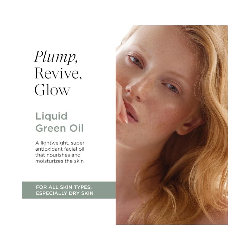 Intelligent Nutrients Liquid Green Face Oil 1oz/30ml for Radiant Skin