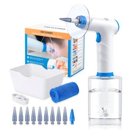Z Zelvox Ear wax removal Kit (4 speed modes), Effective Ear Cleaner - includes Basin, Towel & 10 Tips.