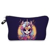 Livel lhood Skull Unicorn Makeup Bag Cute Small Organizer Zipper