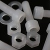 10x PVDF socket head, hex head, plastic machine screws, M5