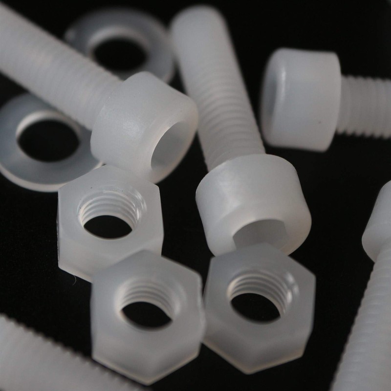 10x PVDF socket head, hex head, plastic machine screws, M5