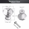 MroMax 2Pcs 30mm Faux Bling Crystal Dresser Door Pull Handle