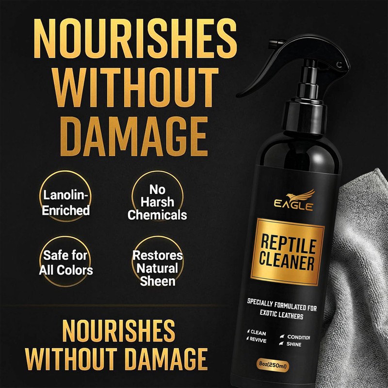Exotic Leather Cleaner & Conditioner Spray – Cleans, Conditions &