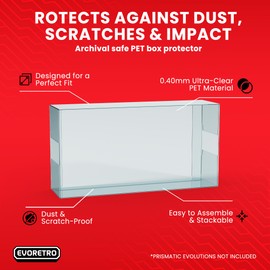 PET Protector for Pokémon Prismatic Evolutions Super Premium Collection Box – 2 Pack – 0.5mm Thick Clear Display Case – Dustproof, Scratch-Resistant, Archival Safe Storage Box Protector