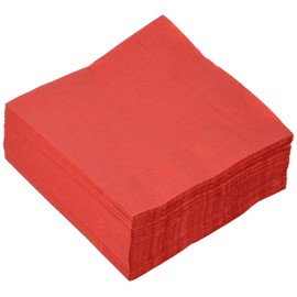 Colored Napkins, Made in Japan, 9.8 x 9.8 inches (25 x 25 cm), 50 Pieces, Italian Red, C24-IR-J