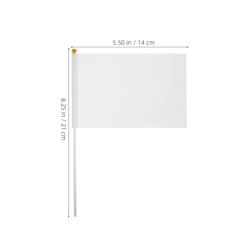 NUOBESTY Blank Flags, 48pcs Hand Waving Flags Small DIY Sublimation