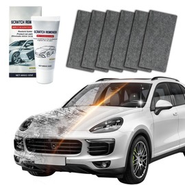 Huotwoe 6PCS Car Scratch Remover, Upgrade Multi-Purpose Nano Sparkle Cloth Car Scratch Remover Kit, Easy-to-Use Auto Scratch Remover for Light Scratches and All Vehicle Colors, Black