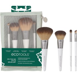 EcoTools, On the Go Style Kit, Set de Brochas para Maquillar, Cepillos Cosméticos de Uso Diario, Kit de Maquillaje para Viaje, Modelo 1613